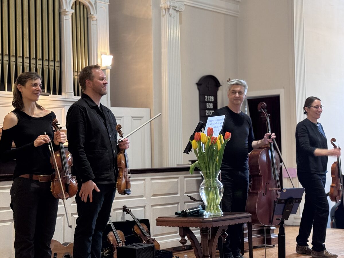 Skylark quartet at a church concert
